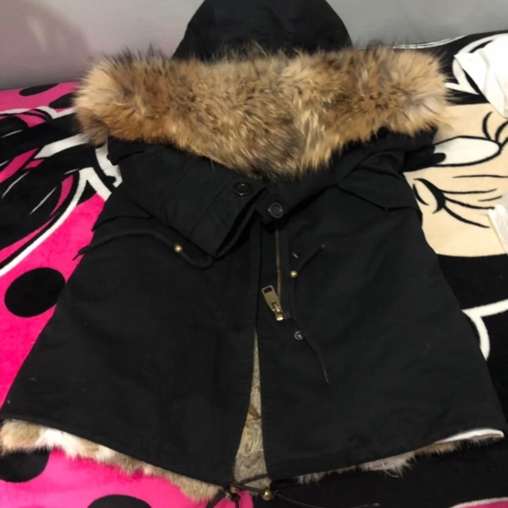 Rabbit fur coat